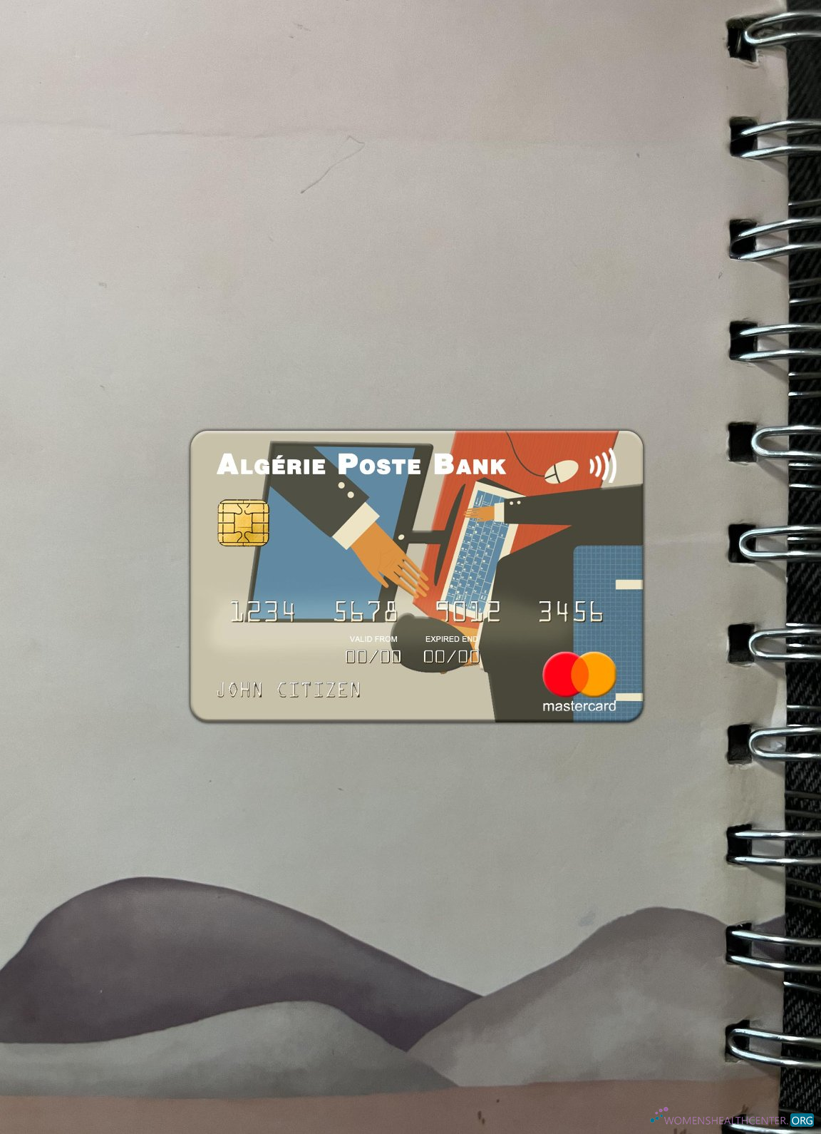 Download Algeria Algérie Poste Bank mastercard photolook front Photoshop template